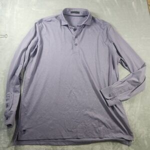 Greyson Polo Shirt Mens XL Purple Long Sleeve‎ Lightweight Stretch Golf